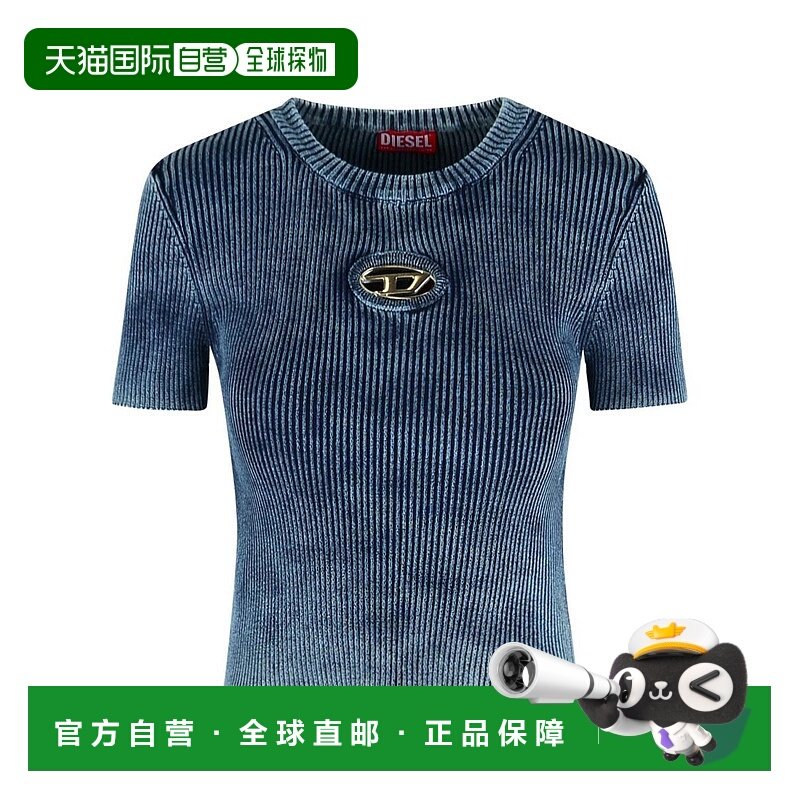 香港直邮DIESEL 女士T恤 A1624900ANA8AT SS2026 蓝色 M-Anchor D