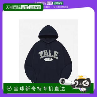 色拱形连帽衫 韩国直邮YALE 23FW 海军蓝