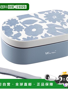 【日本直邮】w.p.c 便当午餐盒 花鸟/蓝色 W131-9150-204饭盒套装