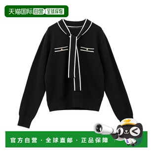 1h可退 日本直邮YECCA VECCA 女装 V领系带领针织衫 假口袋设计 0