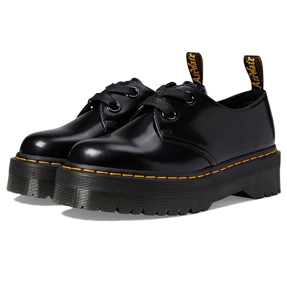 潮奢 Dr. Martens 马丁大夫 女士 Holly Quad 复古休闲皮鞋