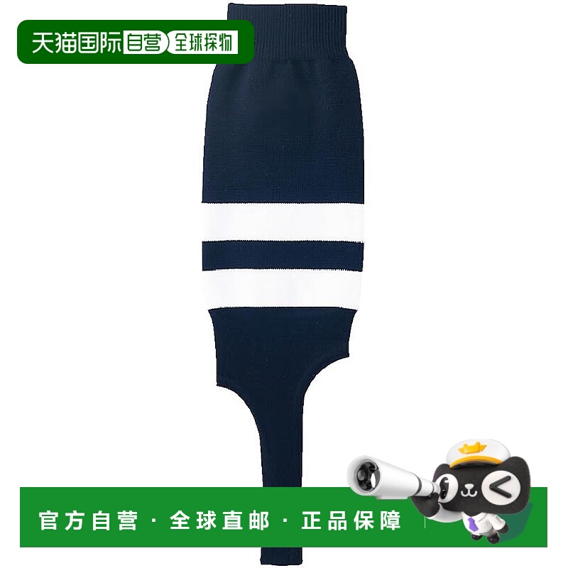 【日本直邮】美津浓棒垒球袜 常规款 12JXBS21 海军蓝/白（条纹款