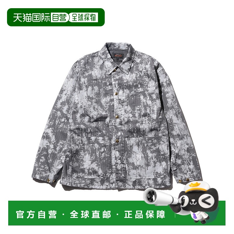 日本直邮BEAMS PLUS 箔漆印花P-Man波纹赫林夹克外套