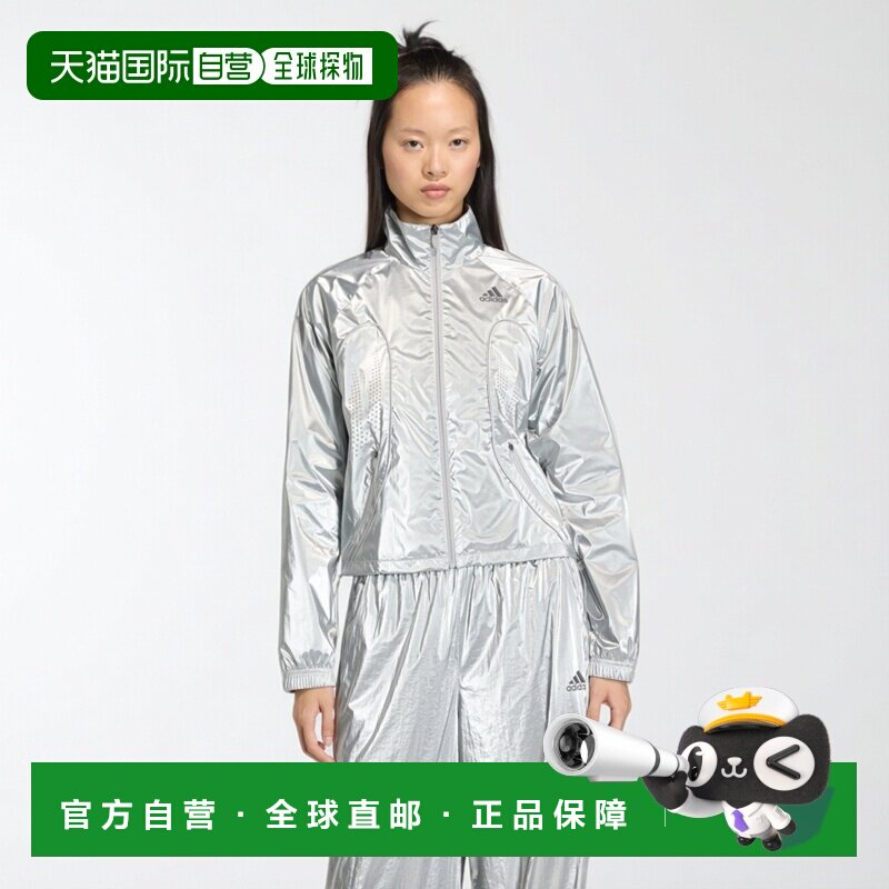 自营女式adidas F50 TRACKTOP-银色金属色 美国奥莱直发外套夹克