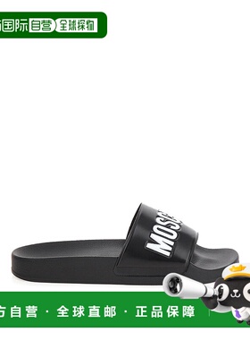 1h可退 香港直邮MOSCHINO 男士拖鞋 MB28022G0HG10000 CO 黑色 Sl