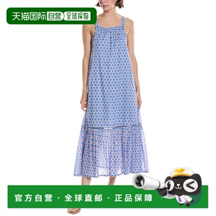 自营 ro's garden罗的花园Theodore Maxi连衣裙-蓝色 美国奥莱直