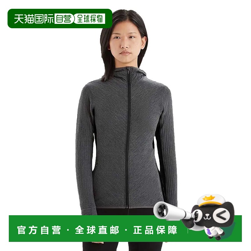 香港直邮ICEBREAKER Descender 全拉链运动衫 女士长袖户外连帽