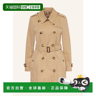 香港直邮BURBERRY 女士大衣 100311353712000 CO 浅棕色 Trench c