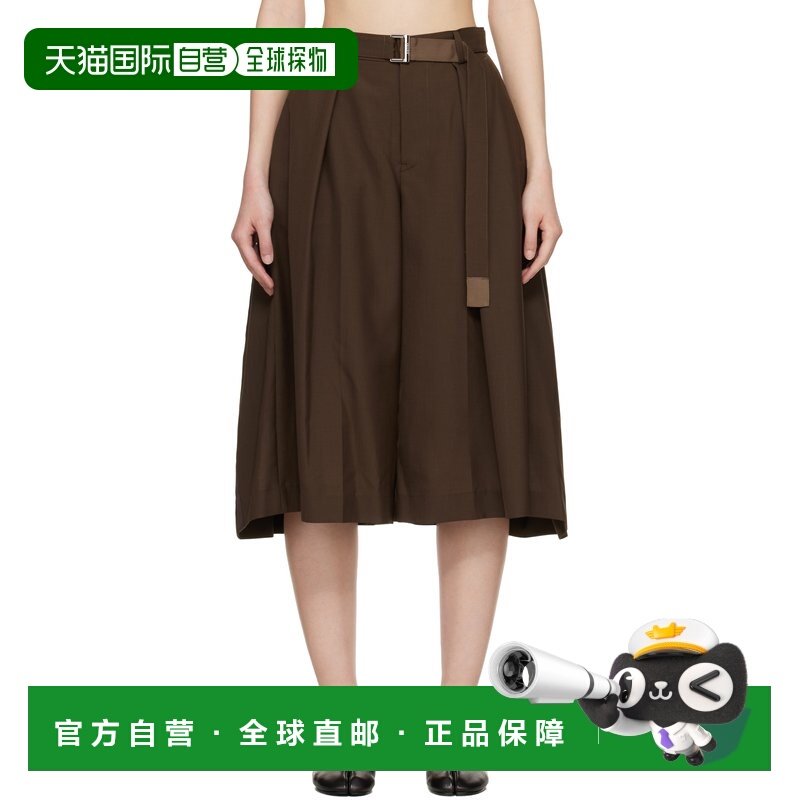 1h可退 香港直邮Sacai 女士 棕色 Suiting 短裤 2608287 brown棕,女装/女士精品,休闲裤,淘宝优惠券,粉丝福利购,淘宝优惠卷