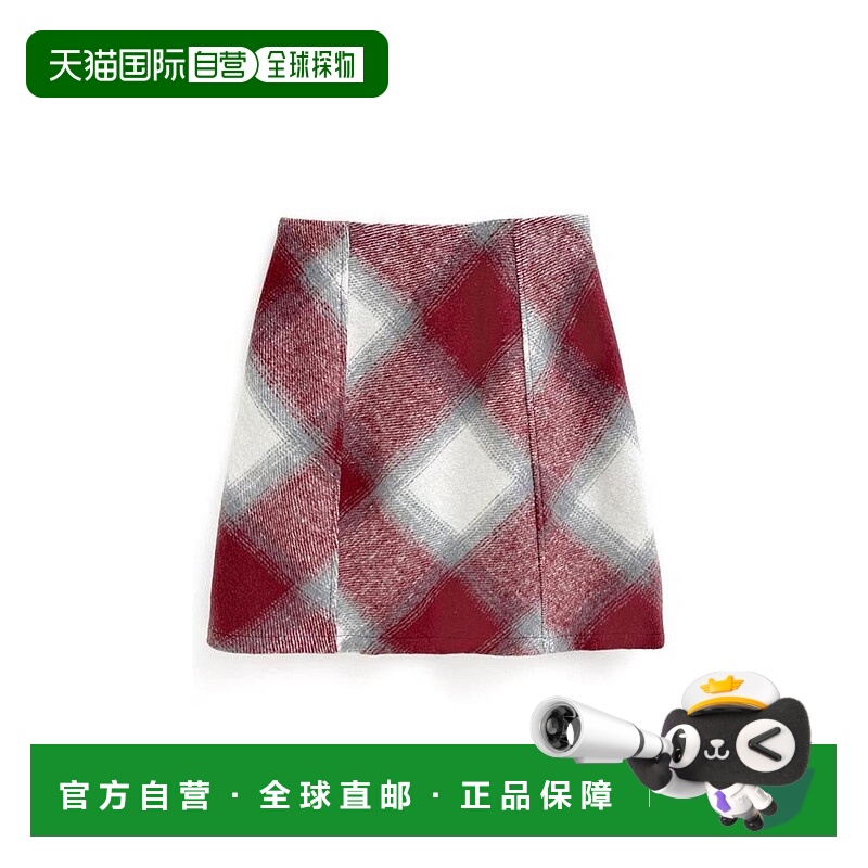 日本直邮日潮 GRL 内衬格纹毛绒迷你裙 tw1179格子裙子半身裙