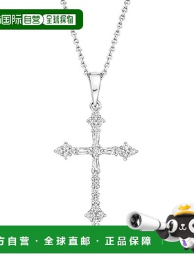 自营 ross-simonsRoss Simons钻石哥特式十字架吊坠项链14kt白金-