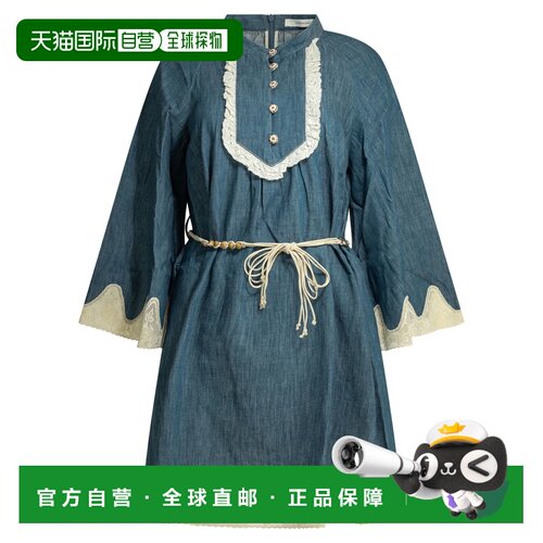 1h可退 香港直邮ZIMMERMANN 女士连衣裙 5624DRS261RAILWAYBLUE S