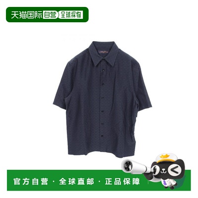 日本直邮中古二奢LV路易威登男S级99新tops上衣丝绸上衣蓝色