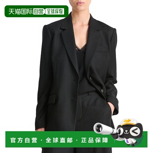 黑色 外套 美国奥莱直发 拉绒法兰绒羊毛混纺西装 自营Vince