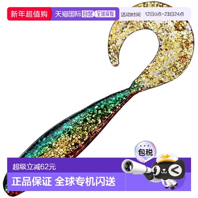 【日本直邮】达亿瓦Shad Tail Worm Ricky Grub 3.5 绿色金色红色