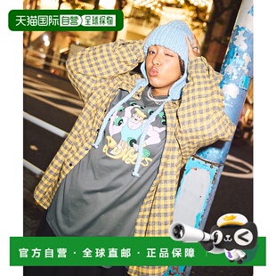 1h可退 日本直邮PUNYUS 男女同款 山崎若菜联名 训练员图案印花圆