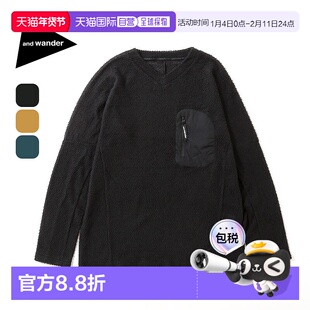日本直邮And Wander Alpha Direct 男女长袖套头衫/5745244022