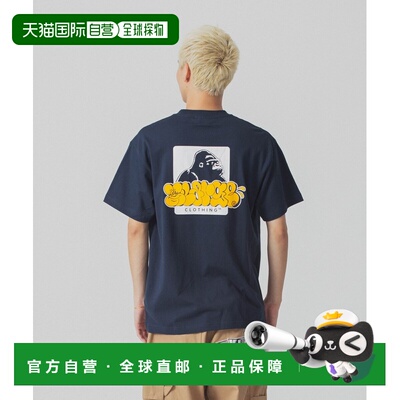 1h可退 日本直邮XLARGE 男女同款 纯棉涂鸦印花短袖T恤 101268011