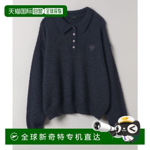 327215 1h可退 日本直邮JEANASIS 女士刺绣POLO领短袖 针织上衣