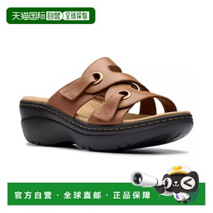 1h可退 【美国直邮】clarks 女士 凉鞋新款坡跟