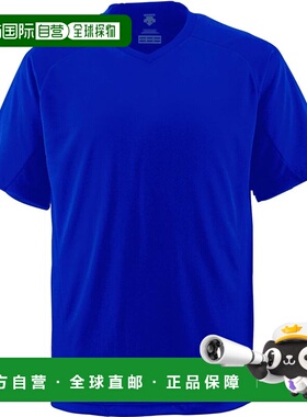 【日本直邮】Descente 男式棒球 T 领衫 DB202 宝蓝色 (ROY2) M