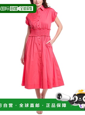 自营 Taylor Midi衬衫裙-粉红色 美国奥莱直发
