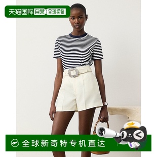 Hallie 欧洲直邮RalphLauren拉夫劳伦 条纹棉质平纹针织T恤