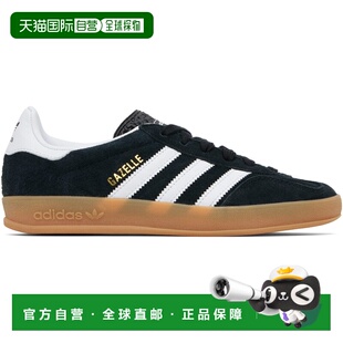 1h可退 香港直邮潮奢 Adidas 女士 黑色 Gazelle Indoor 运动鞋 J