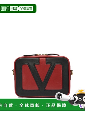 1h可退 香港直邮valentino 华伦天奴 女士 红色皮革斜挎包 7W2B0R