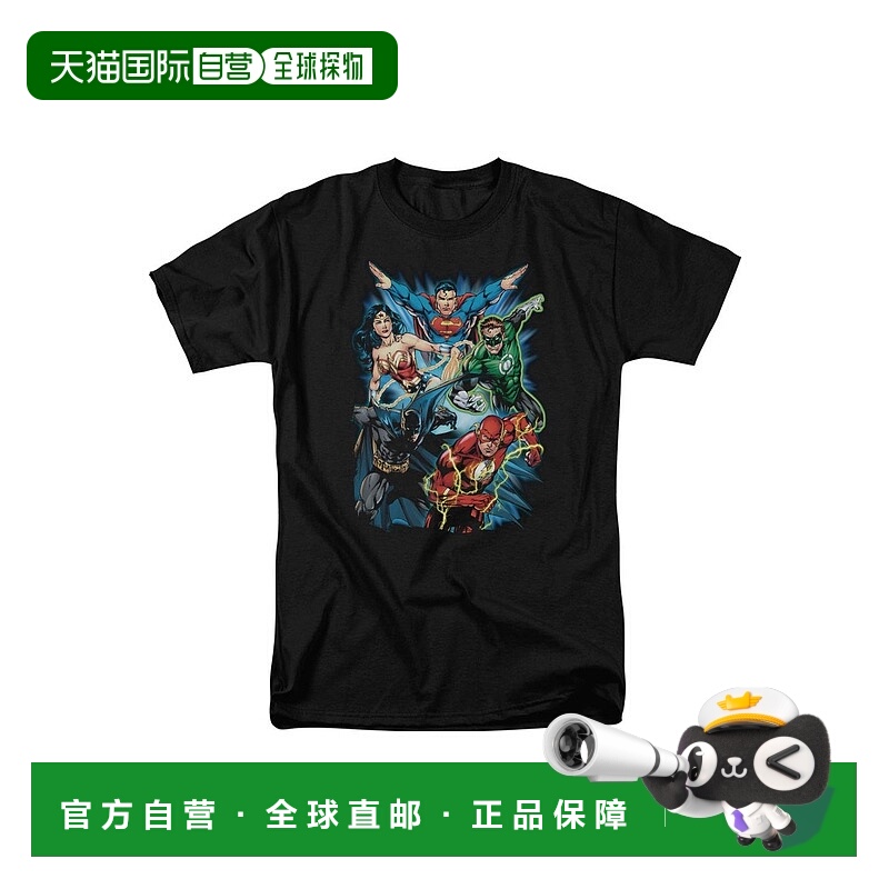 自营 gildan美国正义联盟 Jl Assemble 短袖成人 T 恤/T 恤 - 黑