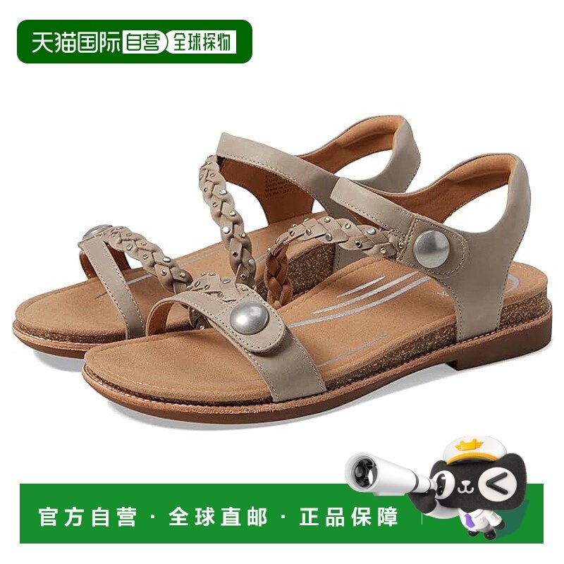 香港直邮潮奢 aetrex 女士 Jenn 凉拖 brown棕色 舒适时尚凉鞋