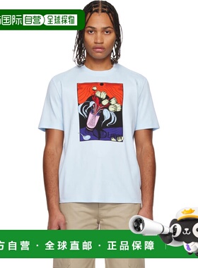 1h可退 香港直邮Lanvin 朗雯 男士 蓝色 Vase Print T 恤 RMTS011