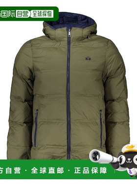 自营 La Martina优雅连帽夹克，男款细节对比鲜明-绿色 美国奥莱