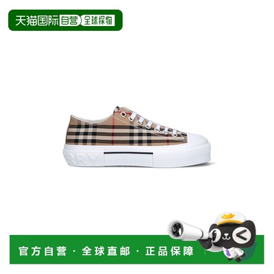 1h可退 香港直邮潮奢 Burberry 巴宝莉 男士 格紋繫帶運動鞋 8049