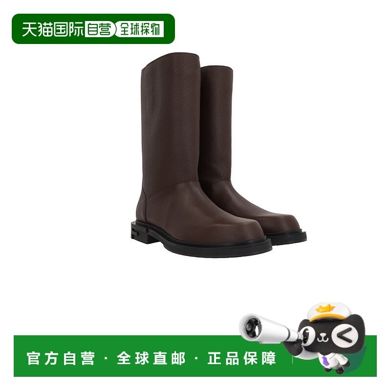 1h可退 香港直邮潮奢 Fendi 芬迪 男士 Frame 圆头管状靴 7U1678T
