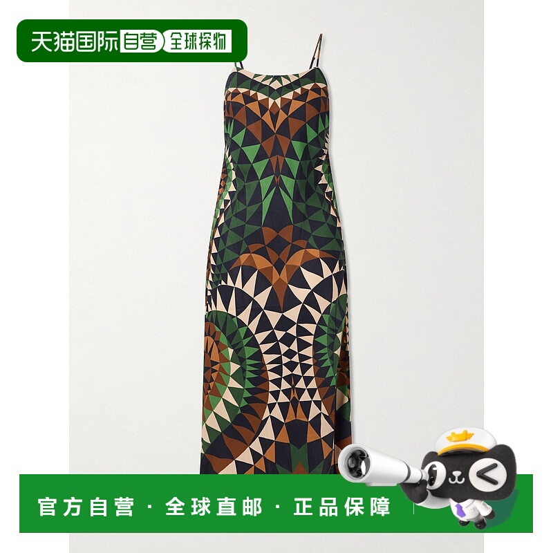 香港直邮FARM RIO 女士 Deco 心形缎面长款连衣裙 35113126059