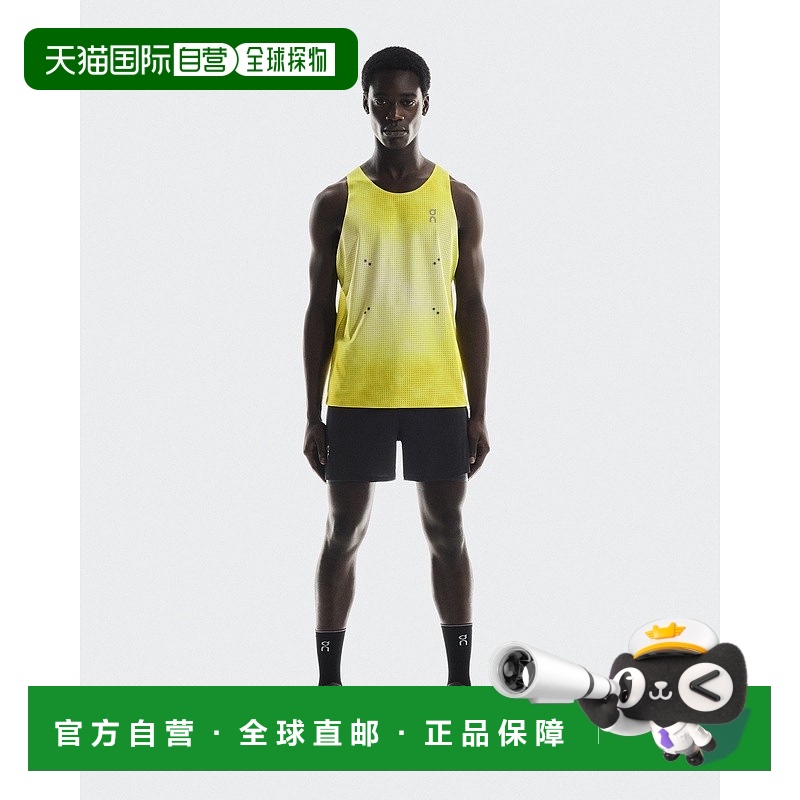 自营欧洲直邮On昂跑 Pace系列男士聚酯纤维反光标识跑步背心吊带