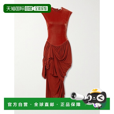 1h可退 香港直邮ZIMMERMANN 女士 Memento 垂褶褶裥天鹅绒弹性针