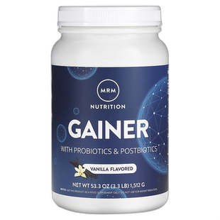 香港直邮MRM Nutrition,Gainer，10 亿益生菌，香草味，3.3 磅（1