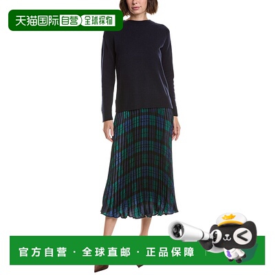 自营Sail to Sable Wool-Blend Sweater Popover Midi Dress - bl