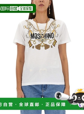 1h可退 香港直邮MOSCHINO 女士T恤 J070355411001 SS2025 白色 Mo