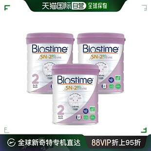 3罐 12个月 Biostime合生元 婴儿羊奶粉2段有机800g