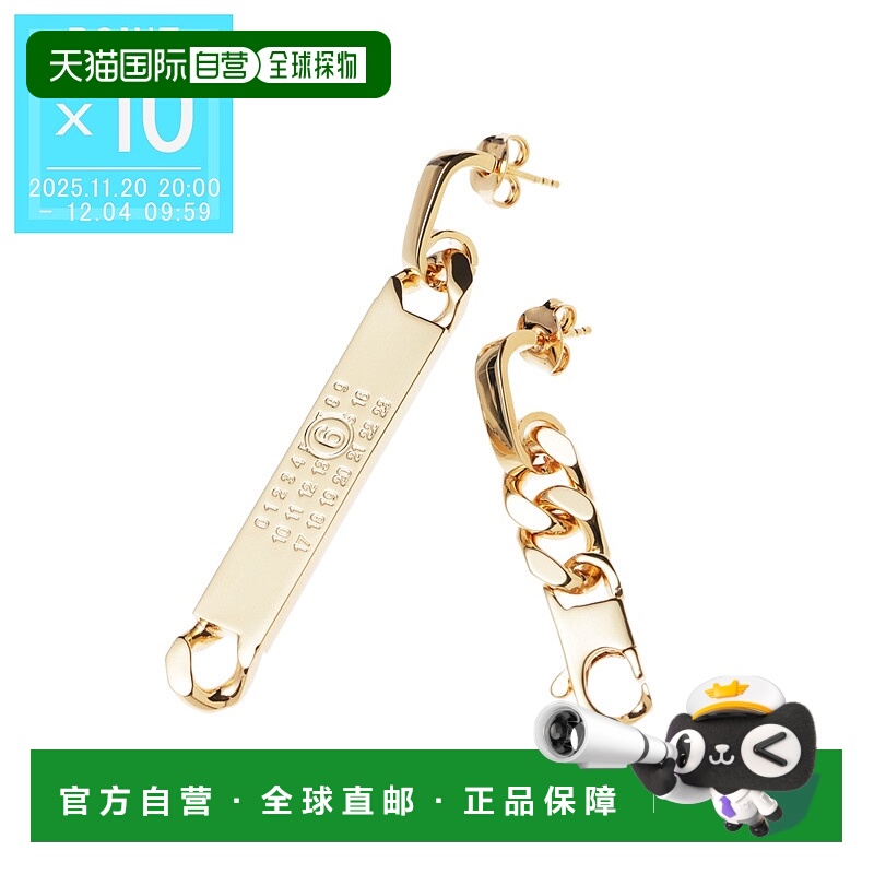 日本直邮MM6 Maison Margiela 耳环 金色 女士 sm6vg0099 p8371 9