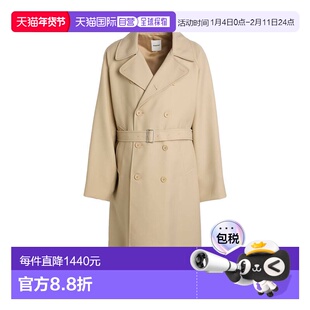 1h可退 香港直邮Sandro 男士 双排扣大衣 beige米色 舒适时尚