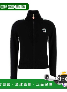 1h可退 香港直邮Casablanca 女士 黑色羊毛针织开衫 WPF25KW10210