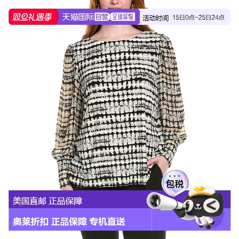 自营 Anne Klein Plus上衣-黑色 美国奥莱直发