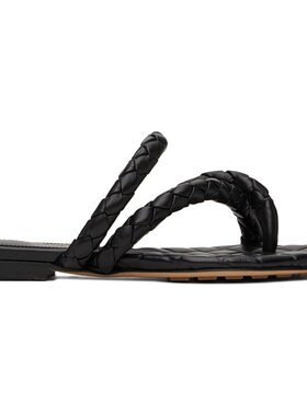 潮奢 Bottega Veneta 葆蝶家 女士 黑色 Leaf 凉鞋 786913V3Y50