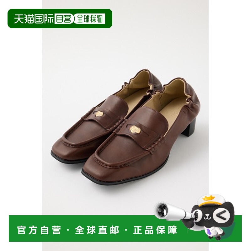 1h可退 日本直邮MOUSSY 女装 方头乐福鞋 高跟 金属装饰 仿皮革材