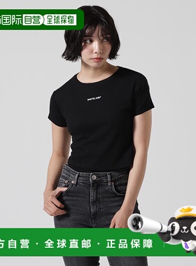 1h可退 日本直邮WHITELAND 男女同款 全棉短logo半袖T恤 简约百搭