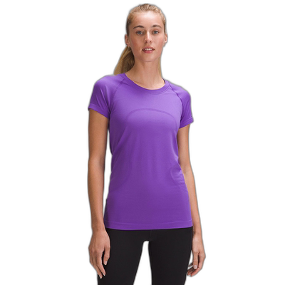 日潮跑腿Lululemon露露乐蒙短袖衬衫2.0 Slate瑜伽